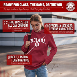 IND Arch & Logo Gameday Hoodie - Crimson