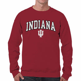 Indiana Hoosiers NCAA Adult Tackle Twill Crewneck Sweatshirt - Crimson