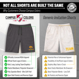 Iowa Hawkeyes NCAA Men’s University Athletic Performance Shorts - Black Heather