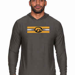 Iowa Hawkeyes  Scholarship Cloud Jersey Hoodie Long Sleeve - Black Heather