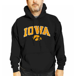 Iowa Hawkeyes NCAA Adult Tackle Twill Hooded Sweatshirt - Black