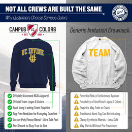 UC-Irvine Anteaters Adult Arch & Logo Soft Style Gameday Crewneck Sweatshirt - Navy