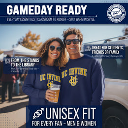 UC-Irvine Anteaters Adult Arch & Logo Soft Style Gameday Crewneck Sweatshirt - Navy