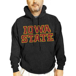Iowa State Cyclones NCAA Adult Cotton Blend Charcoal Hooded Sweatshirt - Charcoal