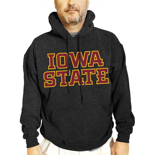 Iowa State Cyclones NCAA Adult Cotton Blend Charcoal Hooded Sweatshirt - Charcoal