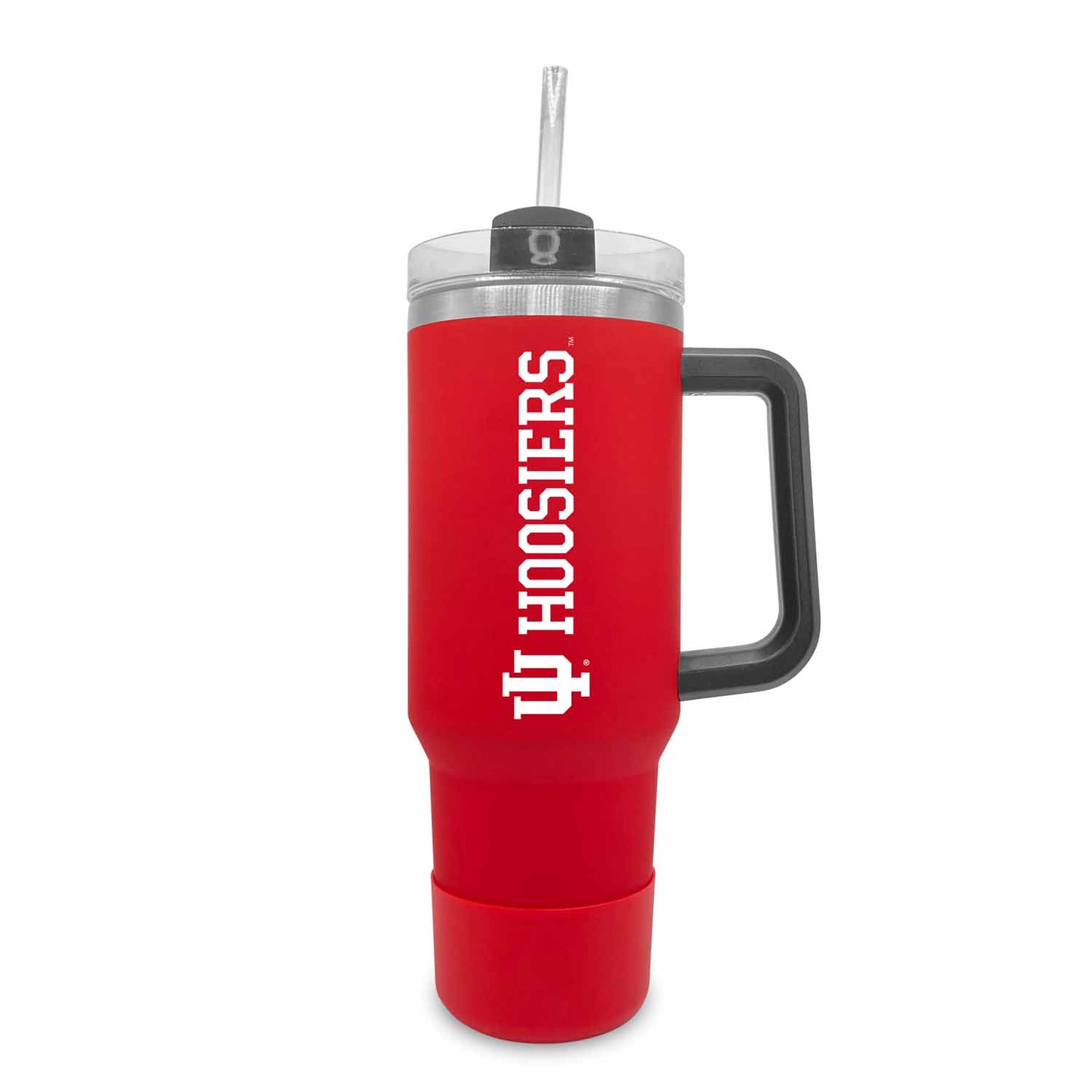 Indiana Hoosiers College & University 40 oz Travel Tumbler With Handle - Crimson