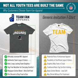 Jacksonville Jaguars NFL Youth Football Helmet Tagless T-Shirt - Charcoal
