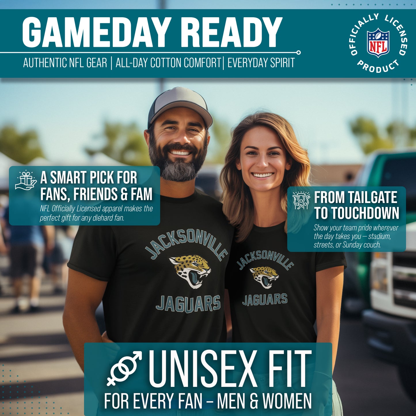 Jacksonville Jaguars Team Fan Apparel NFL  Gameday T-Shirt - Black