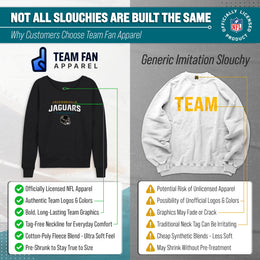 Jacksonville Jaguars NFL Womens Helmet French Terry Slouchy Top - Charcoal