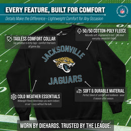Jacksonville Jaguars NFL Adult Gameday Football Crewneck Sweatshirt - Black