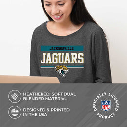 Jacksonville Jaguars NFL Womens Team Block French Terry Slouchy Top - Charcoal