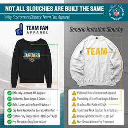 Jacksonville Jaguars NFL Womens Team Block French Terry Slouchy Top - Charcoal