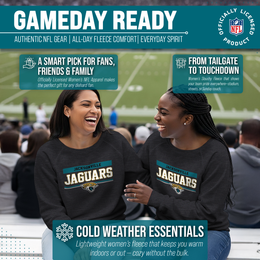 Jacksonville Jaguars NFL Womens Team Block French Terry Slouchy Top - Charcoal