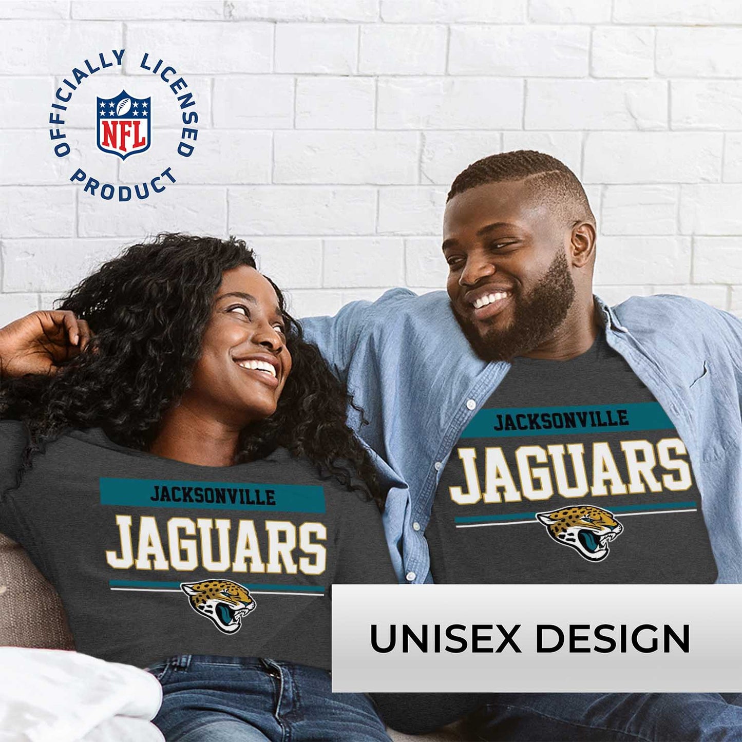Jacksonville Jaguars NFL Adult Charcoal Long Sleeve T Shirt - Charcoal