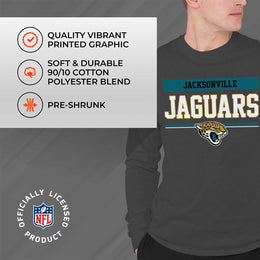 Jacksonville Jaguars NFL Adult Charcoal Long Sleeve T Shirt - Charcoal