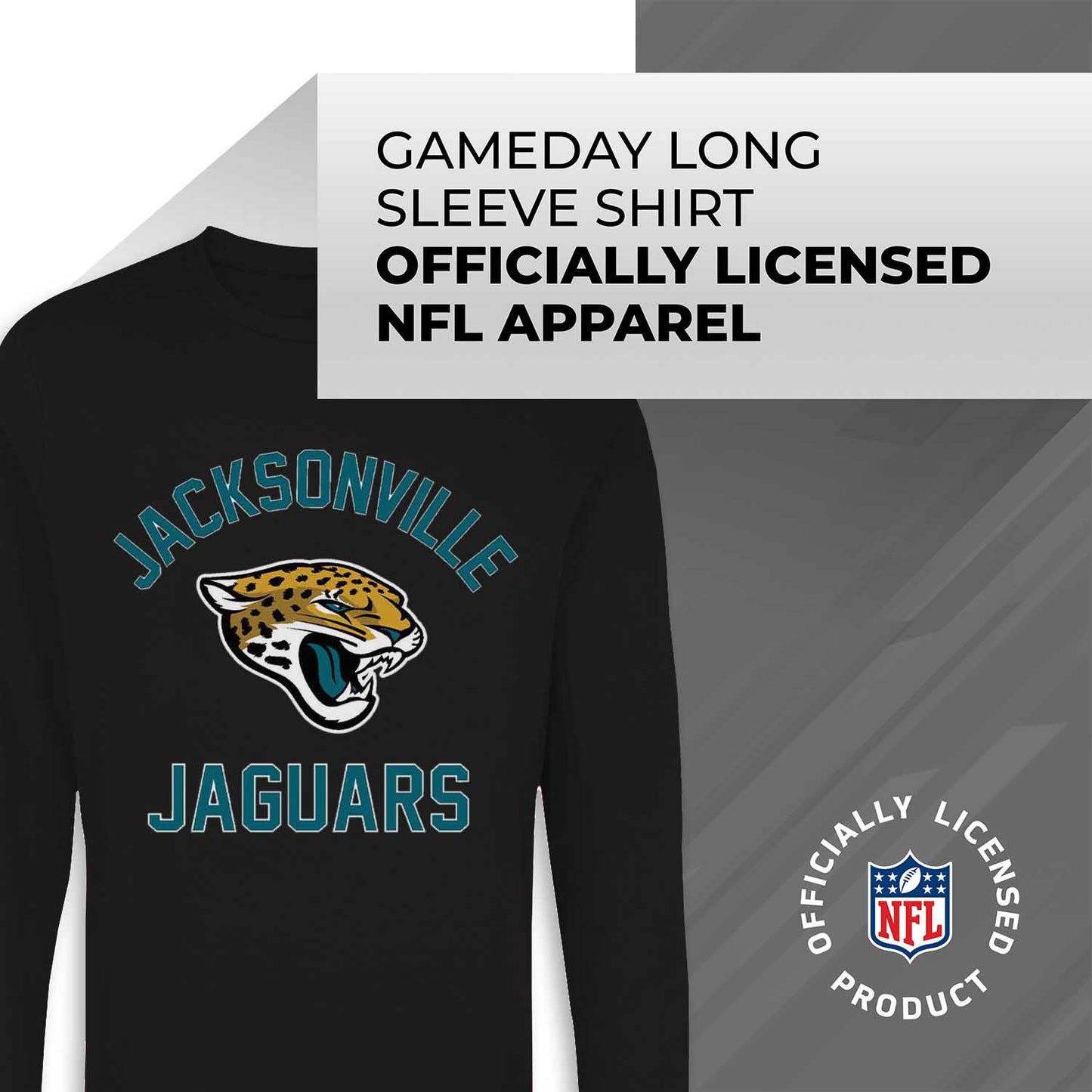Jacksonville Jaguars NFL Gameday Adult Long Sleeve Shirt - Black