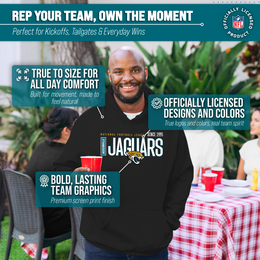 Jacksonville Jaguars NFL Adult Unisex Modern Endzone Soft Fleece Hooded Sweatshirt - Black