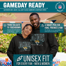 Jacksonville Jaguars NFL Adult Unisex Overtime Blueprint Soft Fleece Hooded Sweatshirt - Black