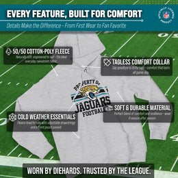 Jacksonville Jaguars NFL Adult Property Of Hooded Sweatshirt - Sport Gray