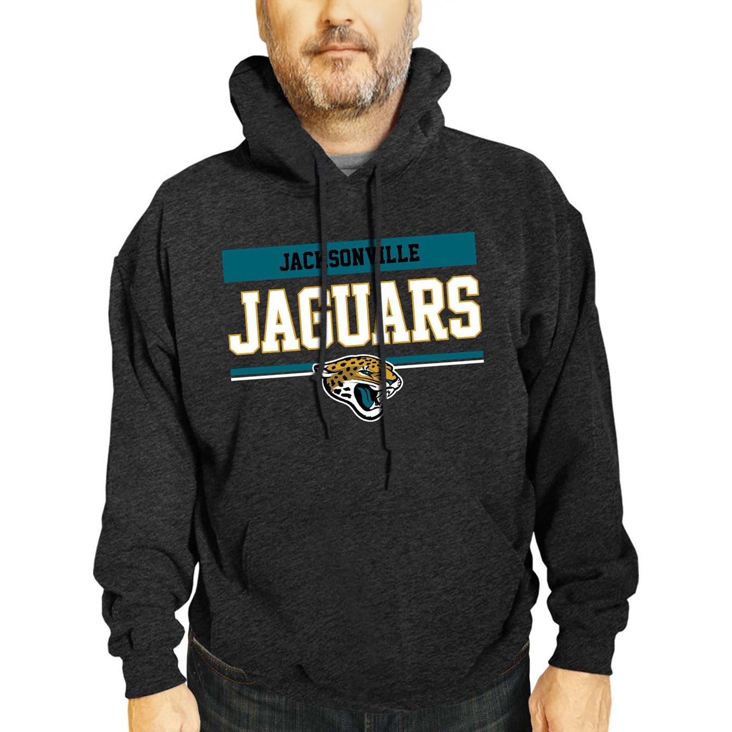 Jacksonville Jaguars NFL Adult Gameday Charcoal Hooded Sweatshirt - Charcoal