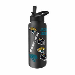 Jacksonville Jaguars NFL 34oz Quencher Stainless Steel Insulated Water Bottle - Black