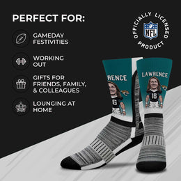 Jacksonville Jaguars FBF Original-  MVP V-Curve Mens Crew Socks Size Large - Teal