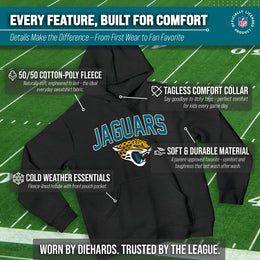 Jacksonville Jaguars NFL Youth Home Team Hoodie- Kids Hooded Sweatshirt - Black