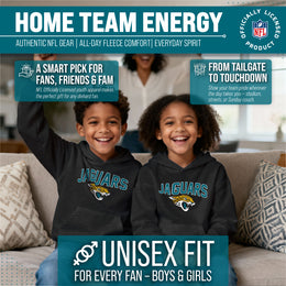 Jacksonville Jaguars NFL Youth Home Team Hoodie- Kids Hooded Sweatshirt - Black