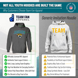 Jacksonville Jaguars NFL Youth Home Team Hoodie- Kids Hooded Sweatshirt - Sport Gray