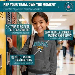 Jacksonville Jaguars NFL Youth Home Team Hoodie- Kids Hooded Sweatshirt - Sport Gray