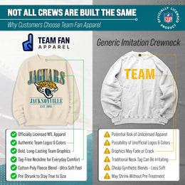 Jacksonville Jaguars Womens NFL Starstruck Crewneck Pullover - Cream