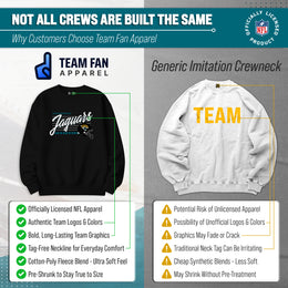 Jacksonville Jaguars Womens NFL Scrimmage Line Crewneck Pullover - Black