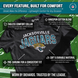 Jacksonville Jaguars NFL Starting Fresh Short Sleeve Heather T-Shirt - Black