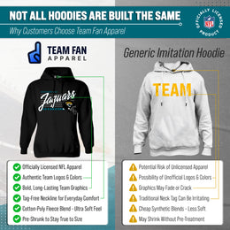Jacksonville Jaguars Ladies NFL Scrimmage Line Fleece Pullover Hooded Sweatshirt - Black