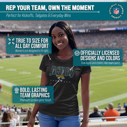 Jacksonville Jaguars NFL Womens Overtime Blueprint Tag-Less T-Shirt - Black