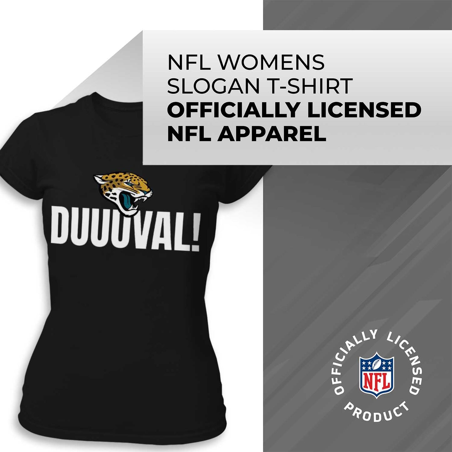 Jacksonville Jaguars NFL Womens Plus Size Team Slogan Short Sleeve T-Shirt - Black