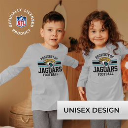 Jacksonville Jaguars NFL Youth Property Of Crew Sweatshirt - Sport Gray
