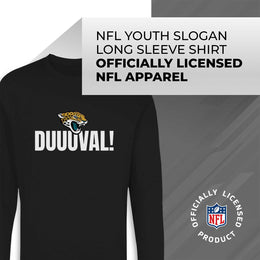 Jacksonville Jaguars NFL Youth Team Slogan Long Sleeve Shirt  - Black