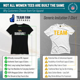 Jacksonville Jaguars NFL Womens Team Slogan Short Sleeve Tshirt - Black
