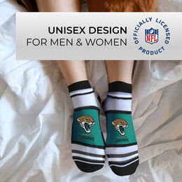 Jacksonville Jaguars Adult Marquis Addition No Show Socks - Teal