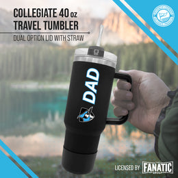 Johns Hopkins Blue Jays Collegiate 40oz Stainless Steel Travel Tumbler with Handle for Dad - Black