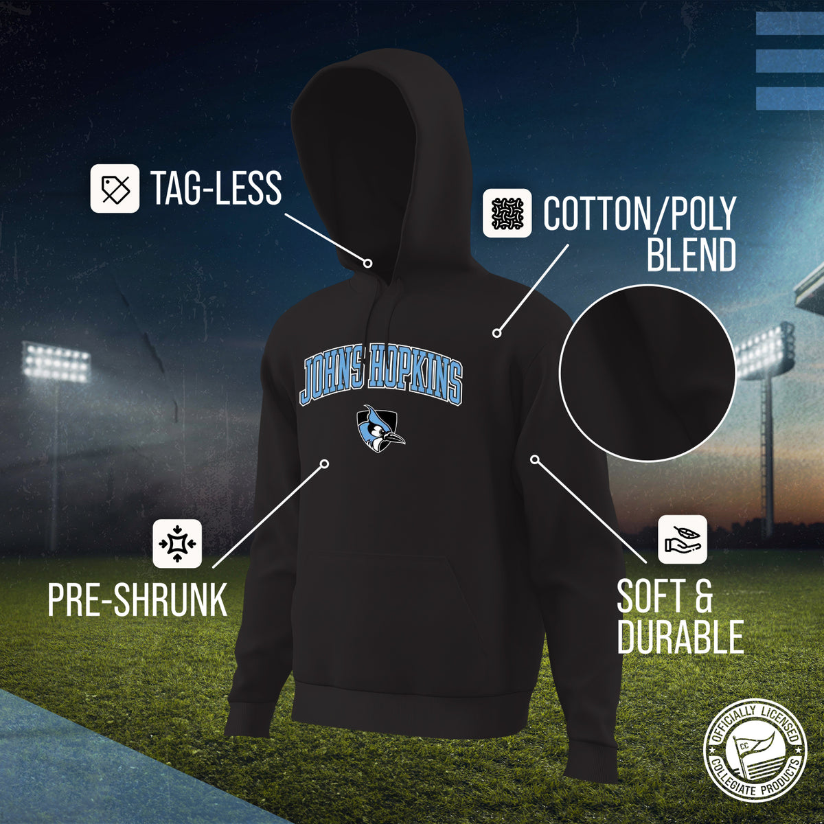 JHOP Arch & Logo Gameday Hoodie - Team Color
