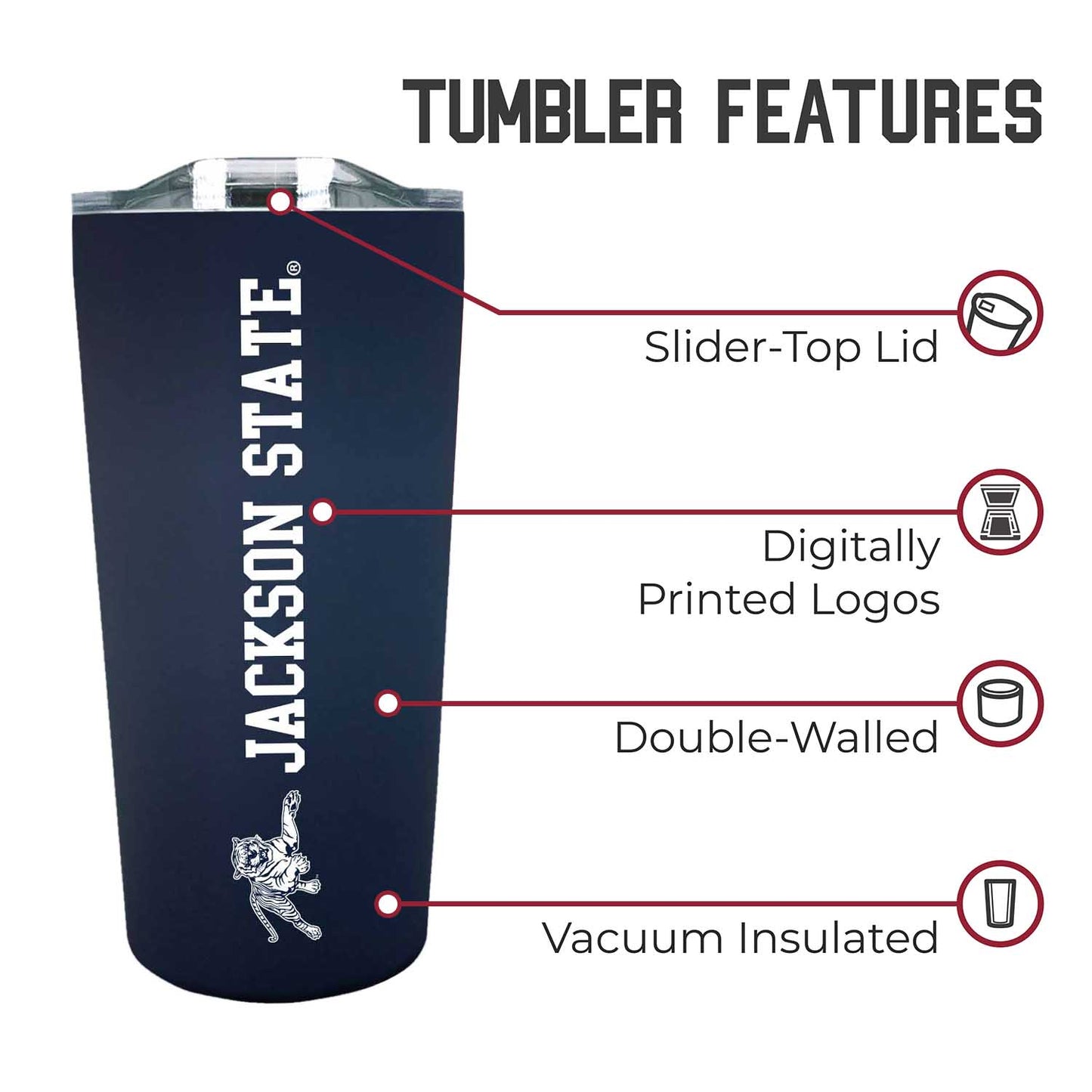 Jackson State University Campus Colors  NCAA Tumbler - Navy
