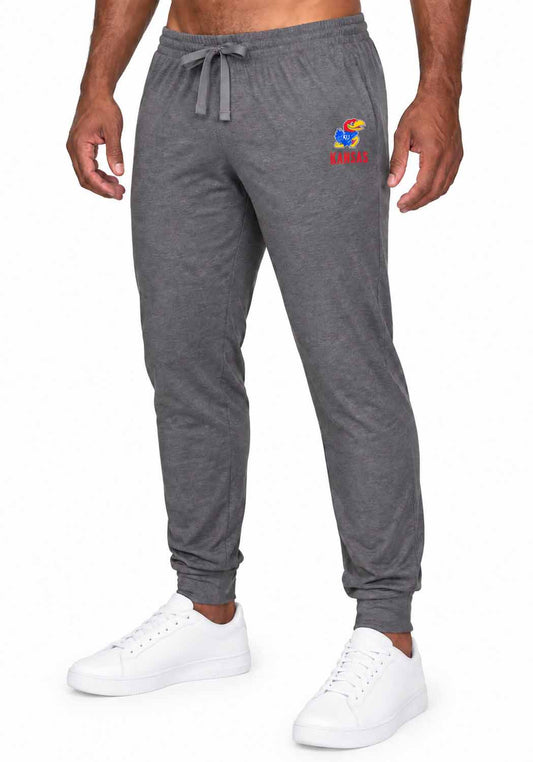 Kansas Jayhawks  NCAA Cloud Jersey Jogger Pants Gray Heather - Gray Heather