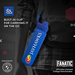 Kansas Jayhawks NCAA Stainless Steel Water Bottle - Royal