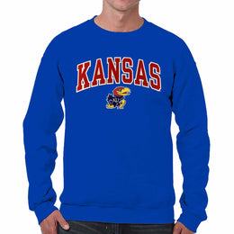 Kansas Jayhawks Adult Tackle Twill Crewneck - Royal