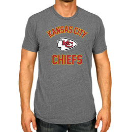 Kansas City Chiefs Team Fan Apparel NFL  Adult Gameday T-Shirt - Sport Gray