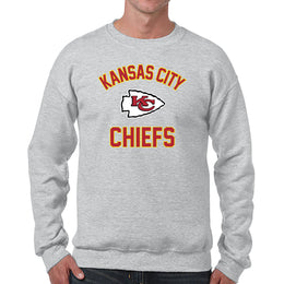 Kansas City Chiefs NFL Adult Gameday Football Crewneck Sweatshirt - Sport Gray