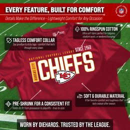 Kansas City Chiefs  NFL Shirt Men Women Unisex Tag-Free Cotton Gameday Tee - Red