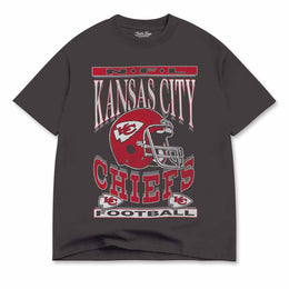 Kansas City Chiefs  Men's Franchise Oversized Enzyme Wash Cotton Tee - Black